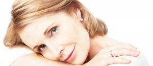 Close up portrait of smiling woman