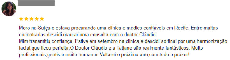 Avaliações dos pacientes