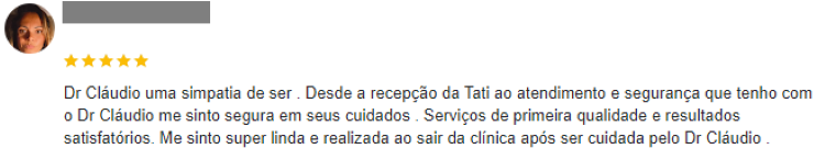 Avaliações dos pacientes